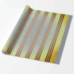 GIFT WRAPPING VINTAGE DISTRESSED STRIPES GESCHENKPAPIER