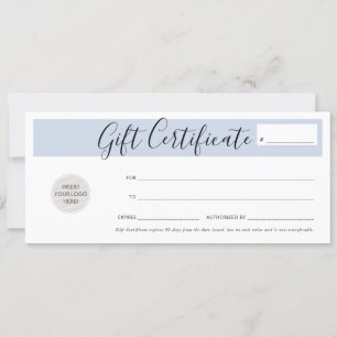 GIFT ZERTIFIKATE chic Business Gutschein blass bla Einladung