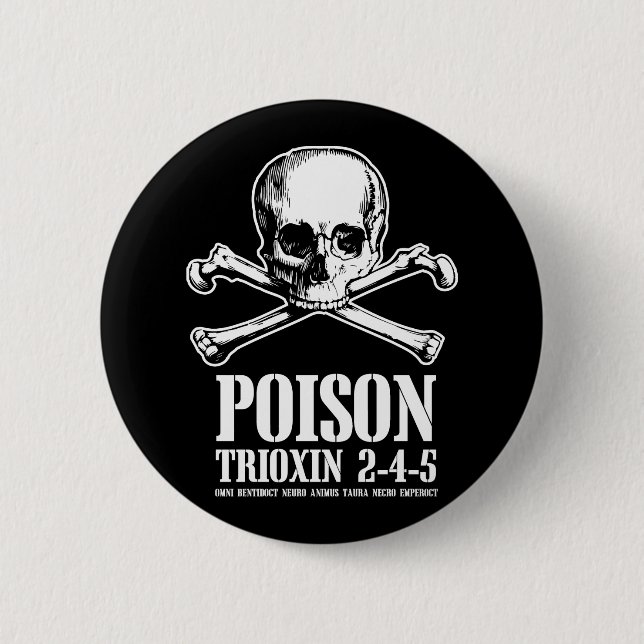 Gift-Zombie Trioxin 3-4-5 Dämmerung der Toten Button (Vorderseite)