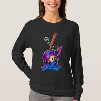 Giftapfel-Grafik-Langarmshirt T-Shirt