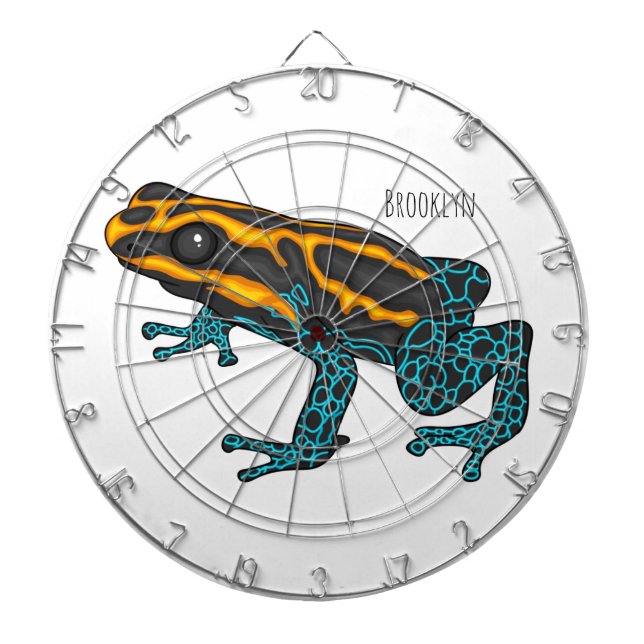 Giftdeich-Frosch-Cartoon-Abbildung Dartscheibe (vorne)