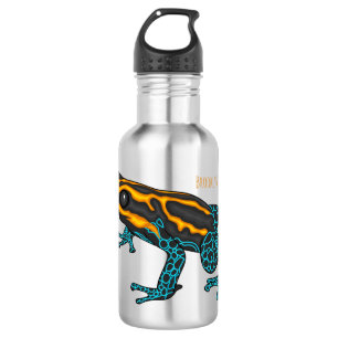 Giftdeich-Frosch-Cartoon-Abbildung Edelstahlflasche