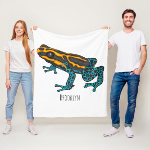 Giftdeich-Frosch-Cartoon-Abbildung Fleecedecke