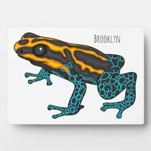 Giftdeich-Frosch-Cartoon-Abbildung Fotoplatte