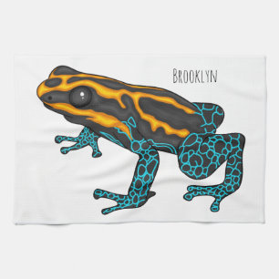 Giftdeich-Frosch-Cartoon-Abbildung Geschirrtuch