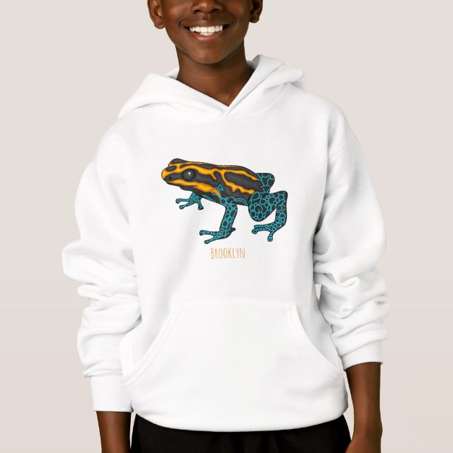 Giftdeich-Frosch-Cartoon-Abbildung Hoodie (Vorderseite)