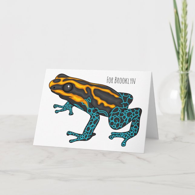 Giftdeich-Frosch-Cartoon-Abbildung Karte (Vorderseite)