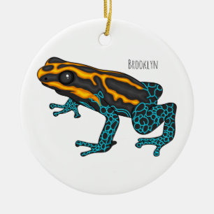 Giftdeich-Frosch-Cartoon-Abbildung Keramik Ornament