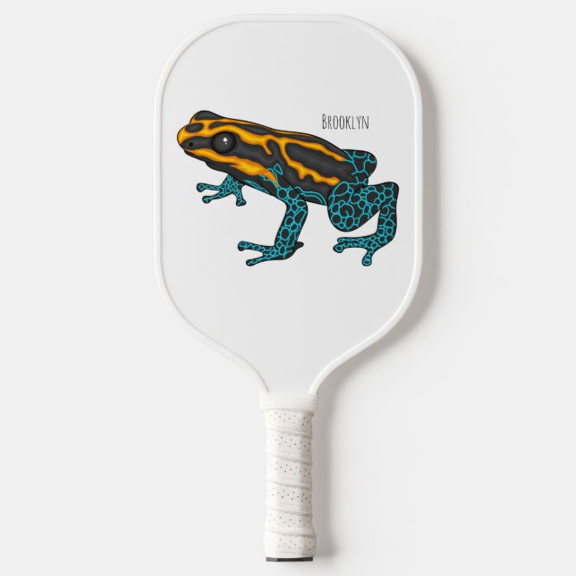 Giftdeich-Frosch-Cartoon-Abbildung Pickleball Schläger (Vorderseite)