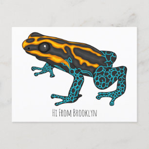 Giftdeich-Frosch-Cartoon-Abbildung Postkarte