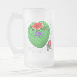 Gifteife mattierte Glasbiertasche Tasse