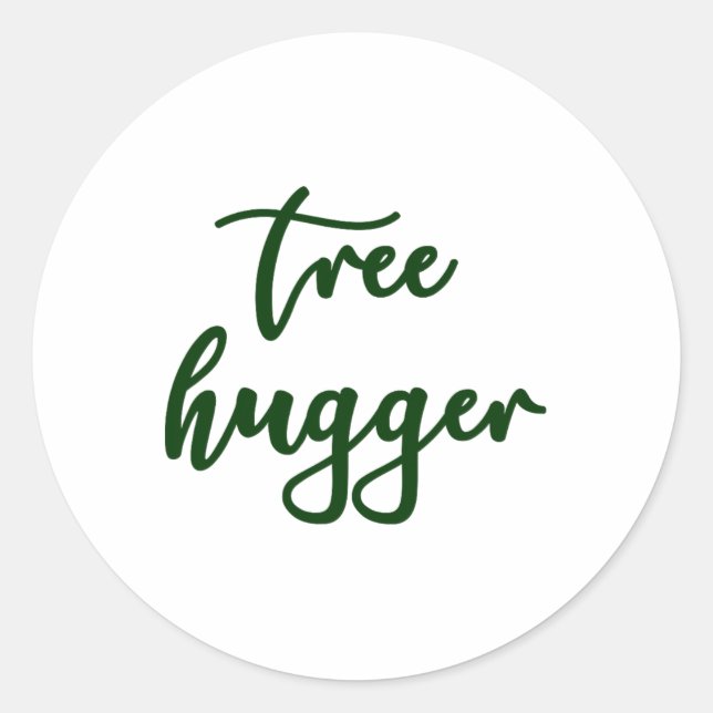 Gifteifenbaum Hugger Nature Lover Environmentali Runder Aufkleber (Vorderseite)