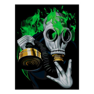 Giftgasmaske: Neonflames Poster