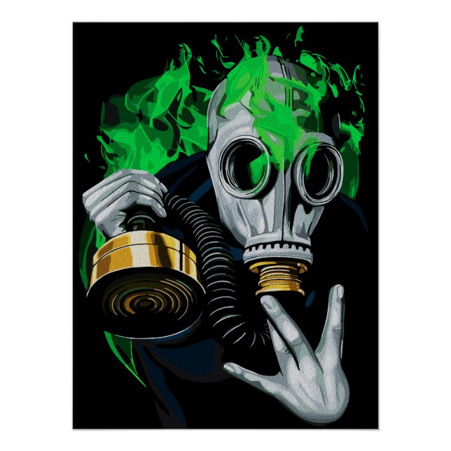 Giftgasmaske: Neonflames Poster (Vorderseite)
