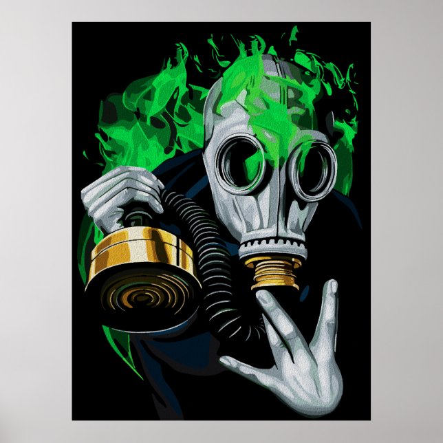 Giftgasmaske: Neonflames Poster (Vorne)