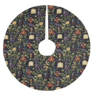 Giftige Blütenblätter Polyester Weihnachtsbaumdecke