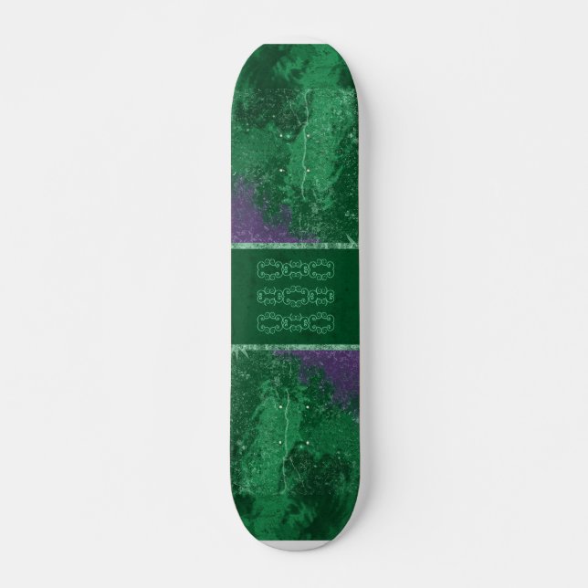 Giftige grüne Avatar Grunge Skateboard Deck (Vorne)