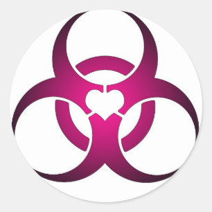 Giftige Liebe Runder Aufkleber