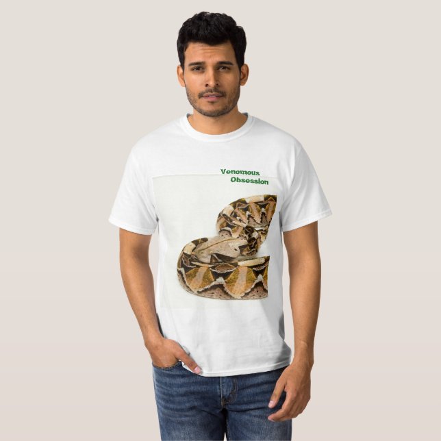 Giftige Obsession Gaboon Viper T-Shirt (Vorne ganz)