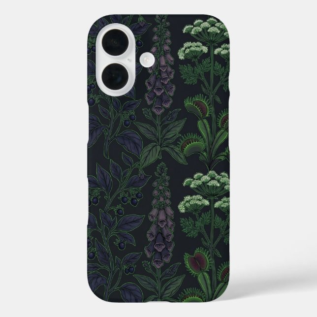Giftige Pflanzen Dunkles Botanisches Muster Handyh Case-Mate iPhone Hülle (Rückseite)