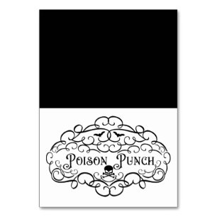 Giftige Punsch Vintage Elegantes Halloween Food Ze Tischnummer
