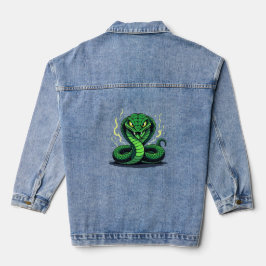 Giftige Schlange – Gefahr und Präzision Jeansjacke