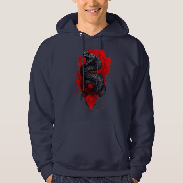 Giftige Schlangen Trash Polka Kapuzenpullover Hoodie (Vorderseite)