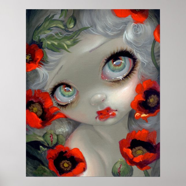 Giftige Schönheiten III: Opium Poppy ART DRUCKEN Poster (Vorne)
