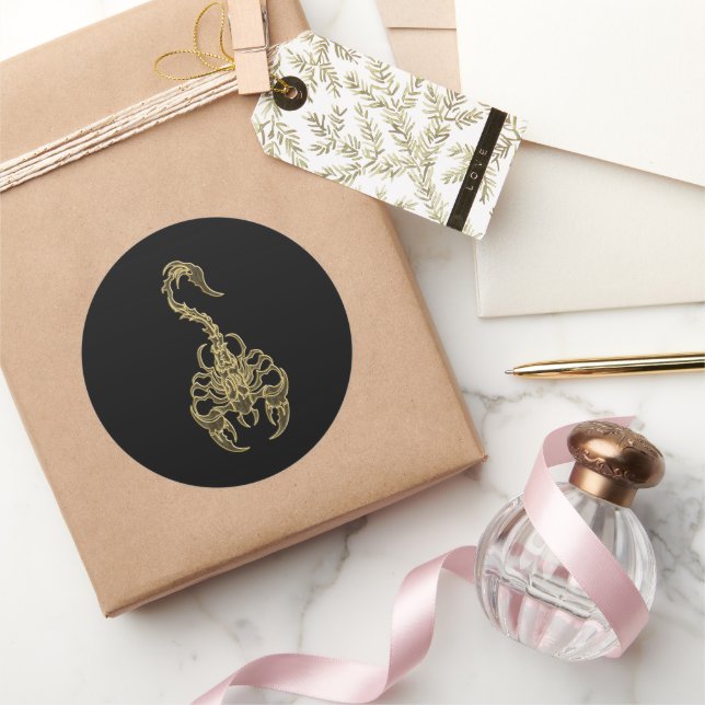 Giftige Scorpion, sehr giftiges Insekt Runder Aufkleber (Schenken)