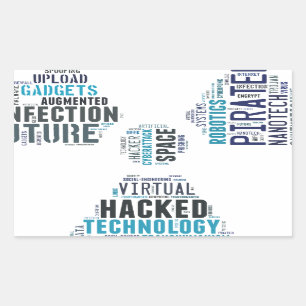 Giftiger Cyberpunk-Hacker Rechteckiger Aufkleber