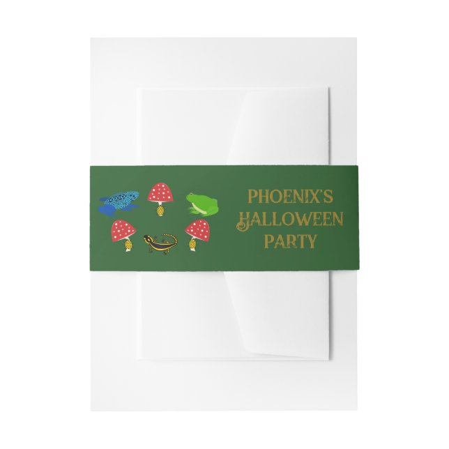 Giftiger Halloween-Wald Custom Einladungsbanderole (Vorderseite Beispiel)