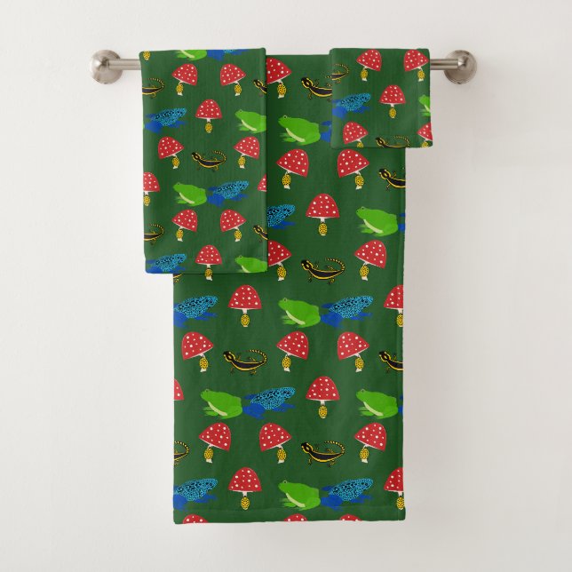 Giftiger Halloween-Wald-Muster Badhandtuch Set (Insitu)