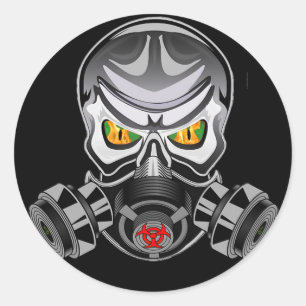 Giftiger Logoaufkleber Runder Aufkleber