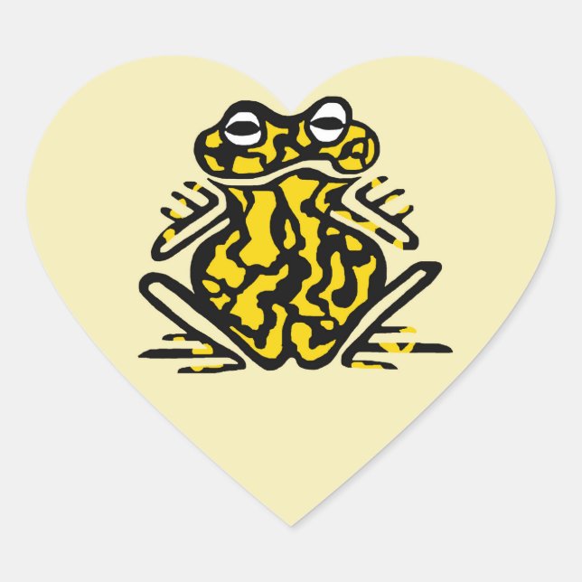 Giftkorroboree FROG - Aussie wild lebende Tiere - Herz-Aufkleber (Vorderseite)