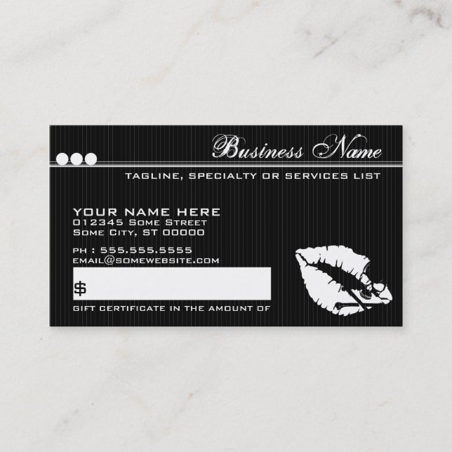 GiftlippenGeschenkgutschein Rabattkarte (Vorderseite)