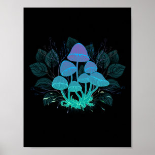 Giftpilze in Büschen Poster