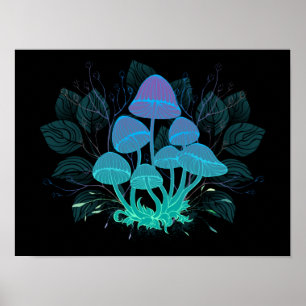 Giftpilze in Büschen Poster