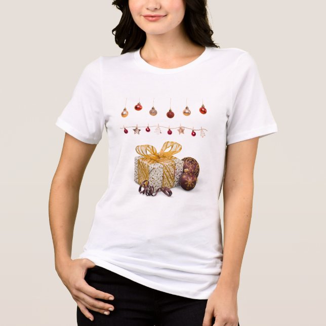 Gifts and Baubles Tri-Blend Shirt (Vorderseite)