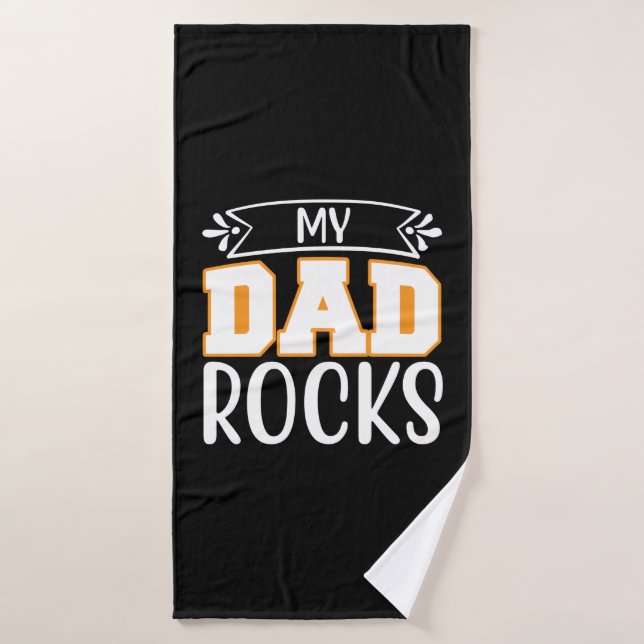 Gifts Dad | My Dad Rocks Badehandtuch (Badehandtuch)