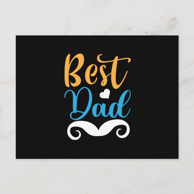 Gifts Father | Best Dad Postkarte (Vorderseite)
