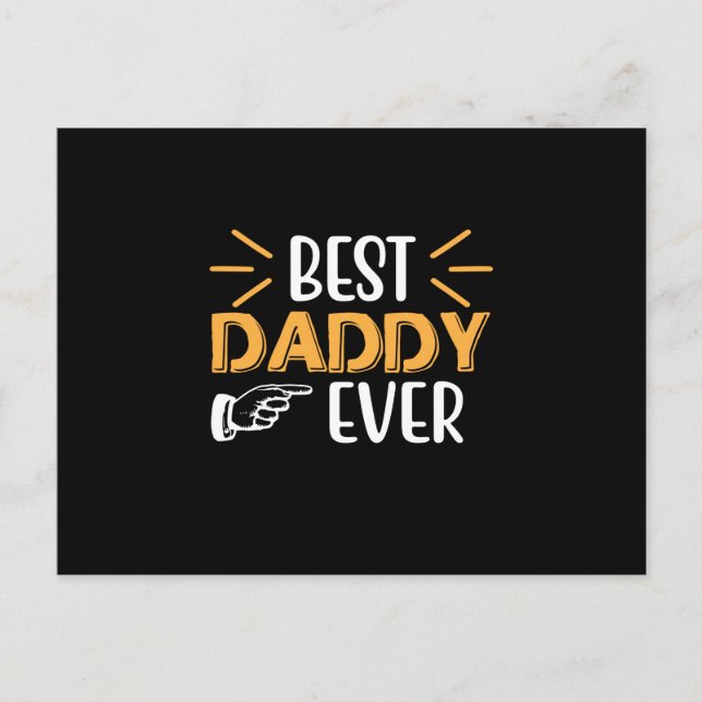 Gifts Father | Best Daddy Ever Postkarte (Vorderseite)