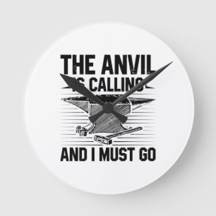 Gifts for blacksmiths runde wanduhr