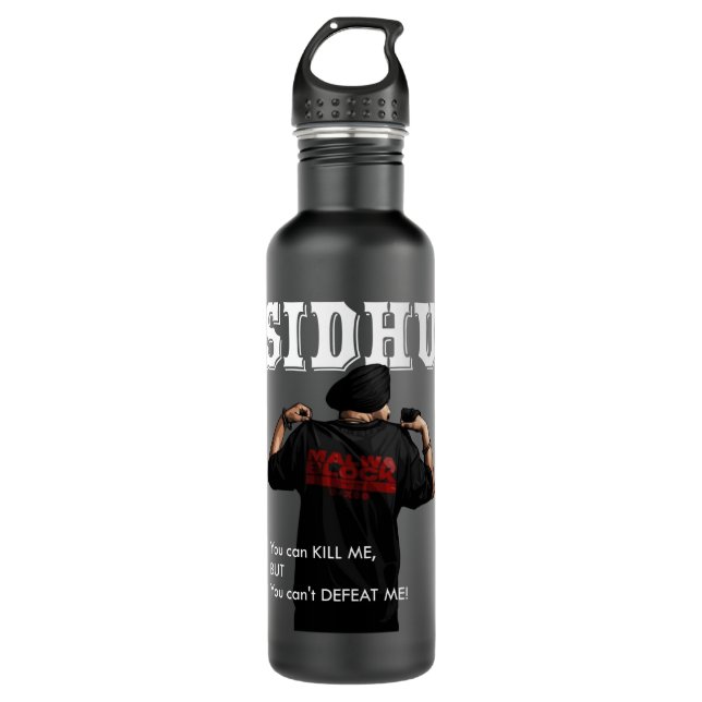Gifts Idea Sidhu Punjabi Cinema Moose Wala Gifts B Edelstahlflasche (Vorderseite)
