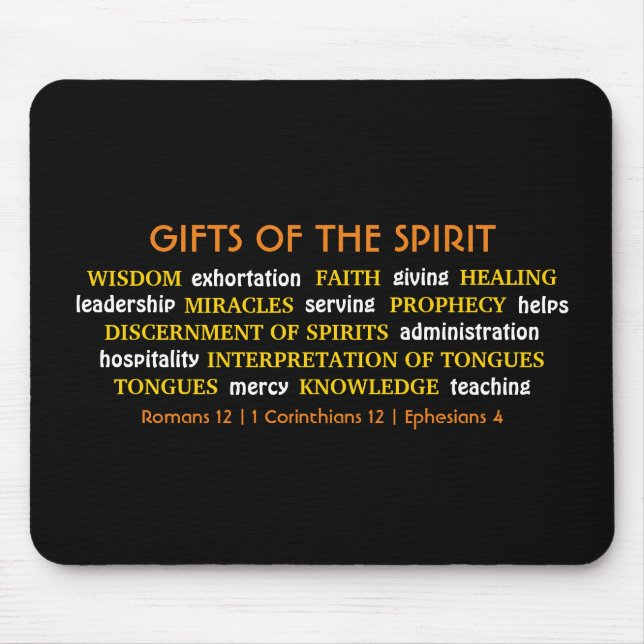 GIFTS OF THE SPIRIT | Inspiration | CHRISTLICH Mousepad (Vorne)