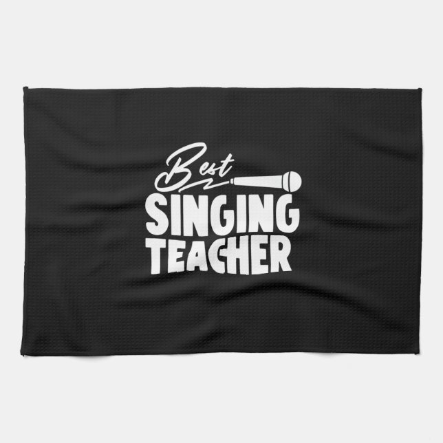 Gifts Teacher | Best Singing Teacher Geschirrtuch (Horizontal)