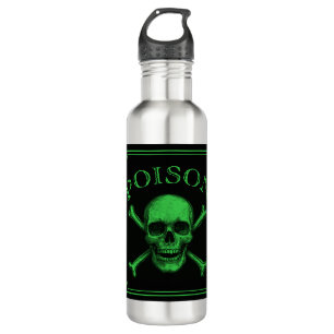 Giftschädel und Crossbones, Halloween-Design Print Edelstahlflasche