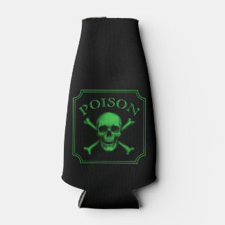 Giftschädel und Crossbones, Halloween-Design Print Flaschenkühler