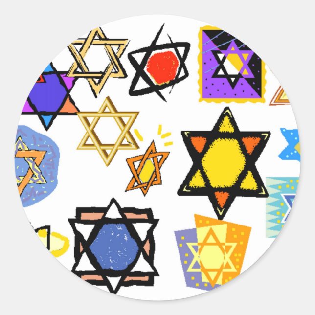 GIFTWRAPPING HANUKKAH STICKERS SHEETS VON 20 ODER  (Vorderseite)