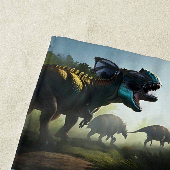 Giganotosaurus Dinosaurier Prowling, Strandtuch (Beispiel)