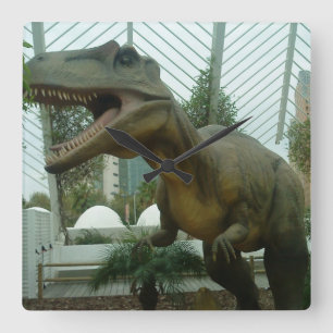 Giganotosaurus Dinosaurier Wall Clock Quadratische Wanduhr